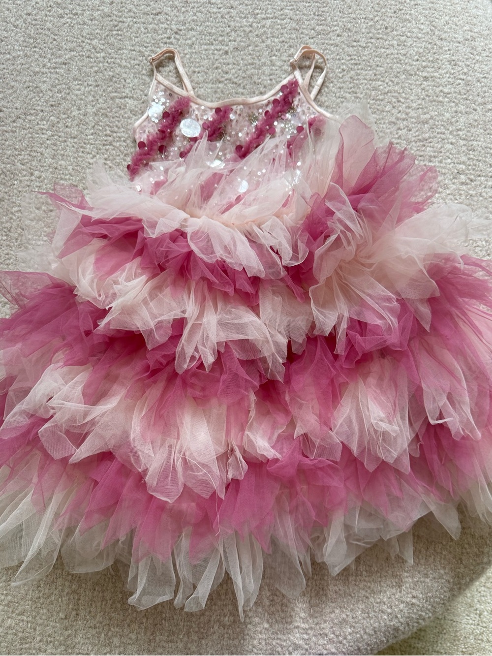 Tutu Du Monde Pink and Light Pink Layered Tulle Party Dress